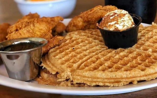 6 Wings & 2 Waffles.