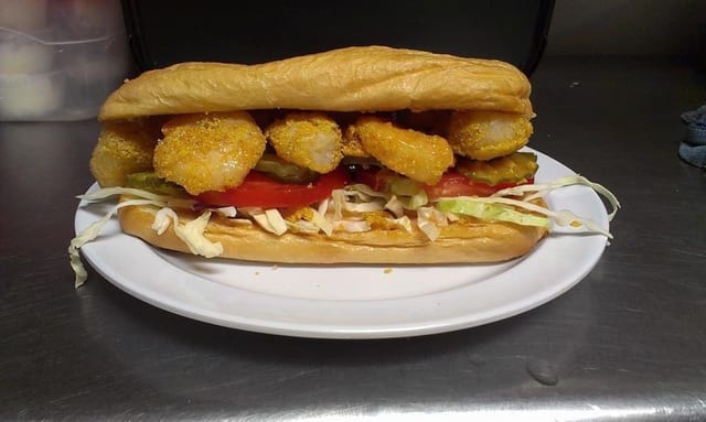 Shrimp Po'Boy Sandwich.